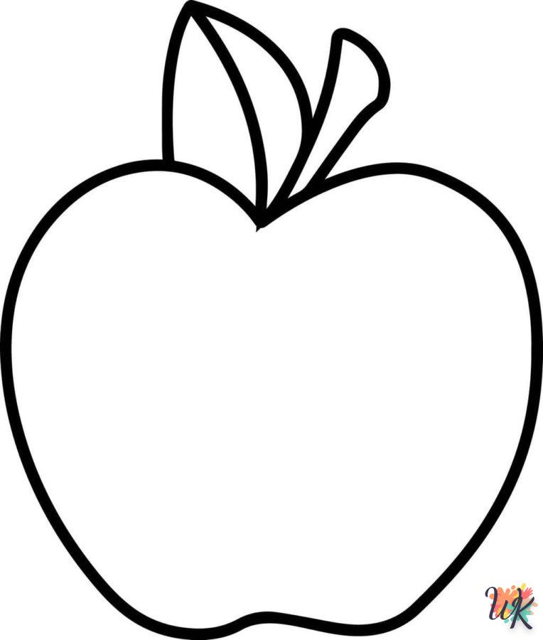 coloriage pomme  pour enfant a imprimer gratuit