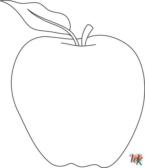 coloriage pomme  pour lutter contre le stress 1