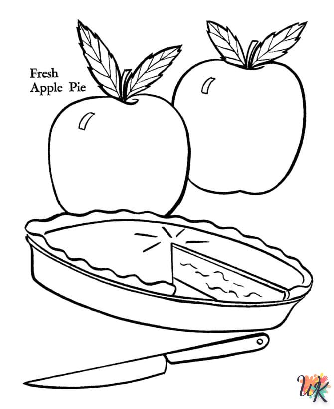 coloriage pomme  à imprimer pour enfant de 9 ans