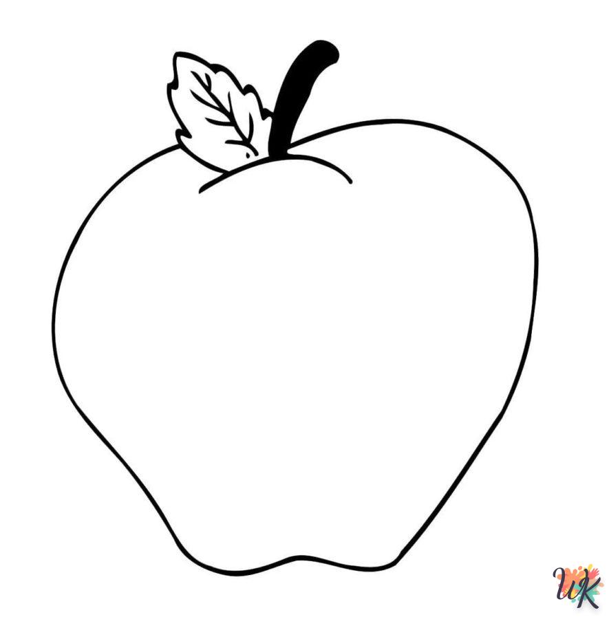 coloriage pomme  de pour enfants