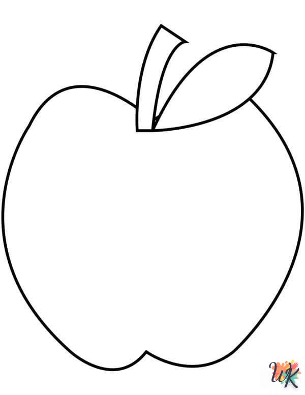 coloriage pomme  a imprimer gratuit 1