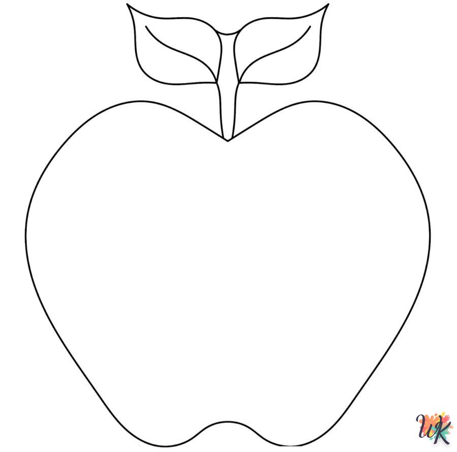 coloriage pomme  a telecharger