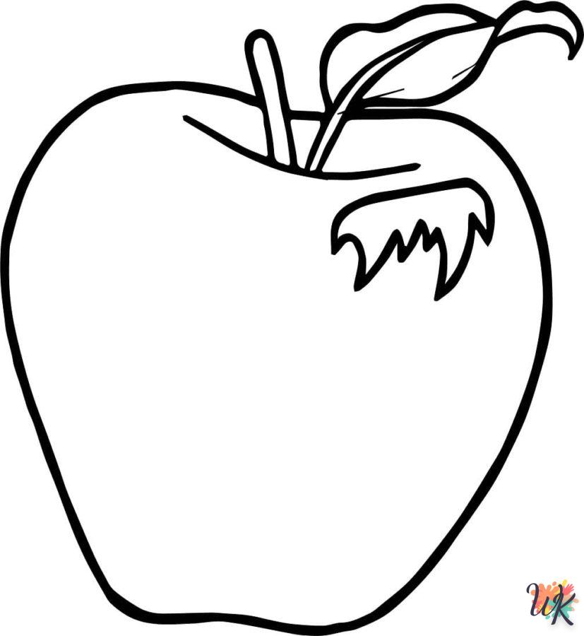 coloriage pomme  a imprimer pour enfant de 4 ans 2