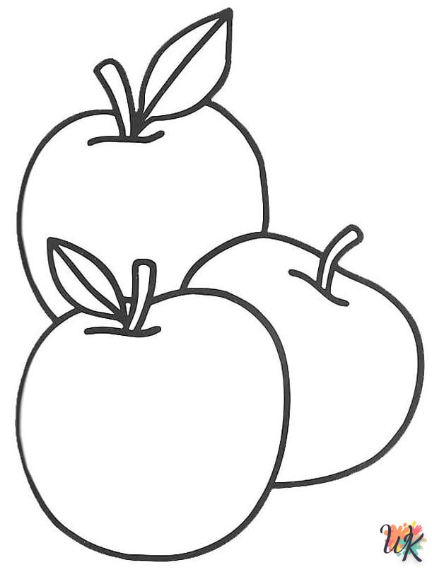 coloriage pomme  pour primaire