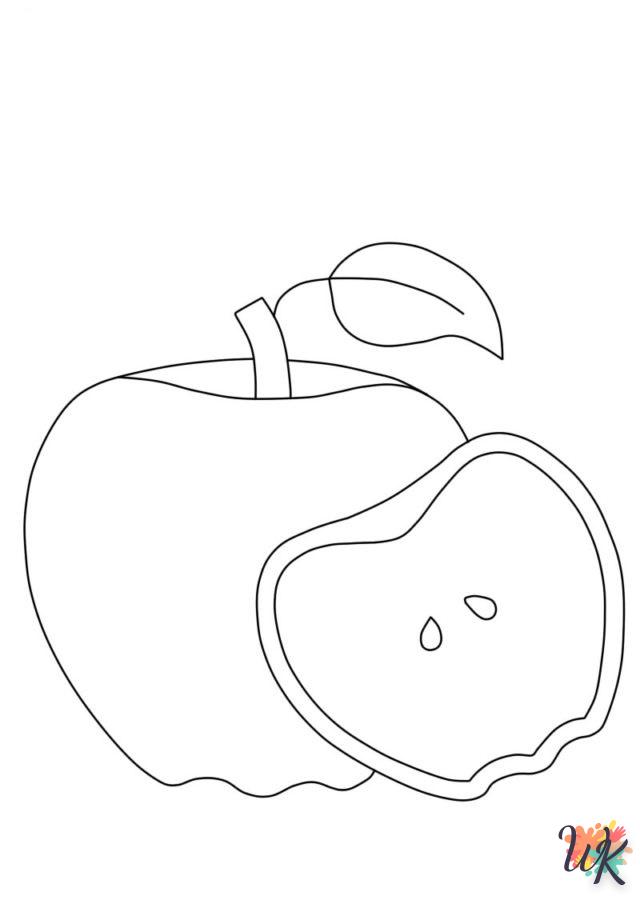 coloriage pomme  enfant à imprimer gratuit