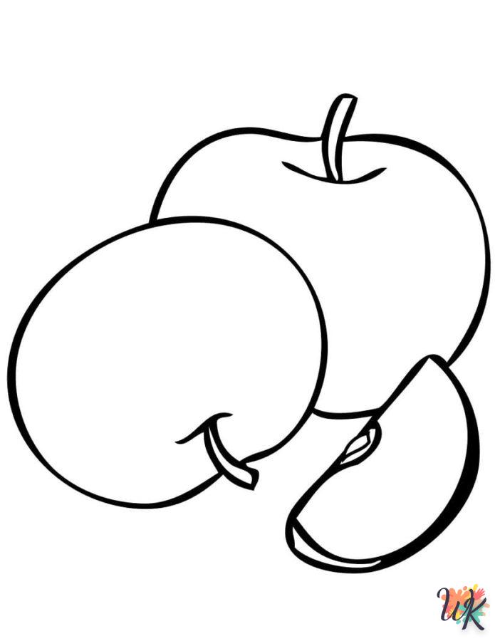 coloriage pomme  à numéro adulte en ligne gratuit 1