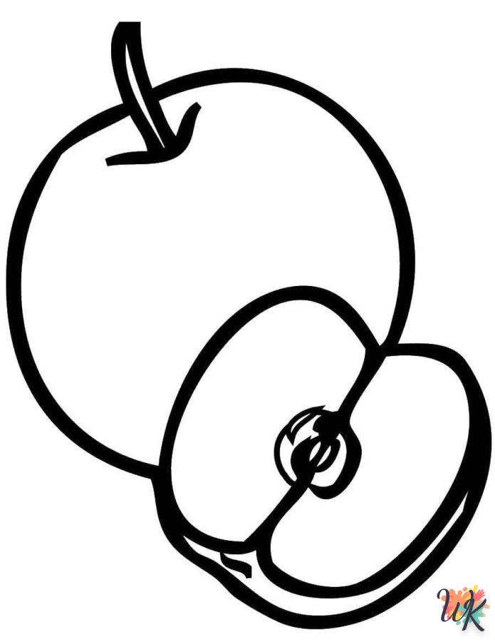 coloriage pomme  en ligne maternelle