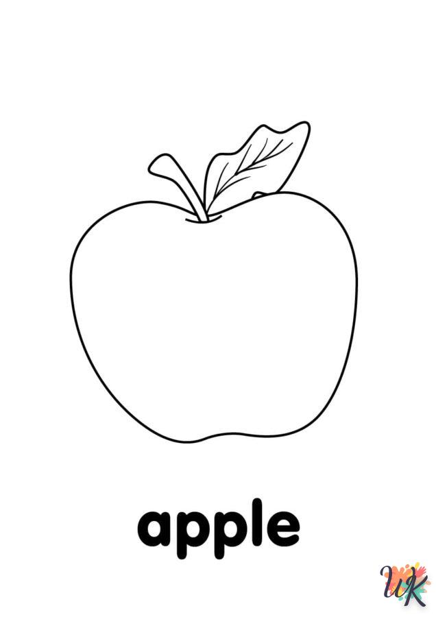 image pour coloriage pomme  enfant