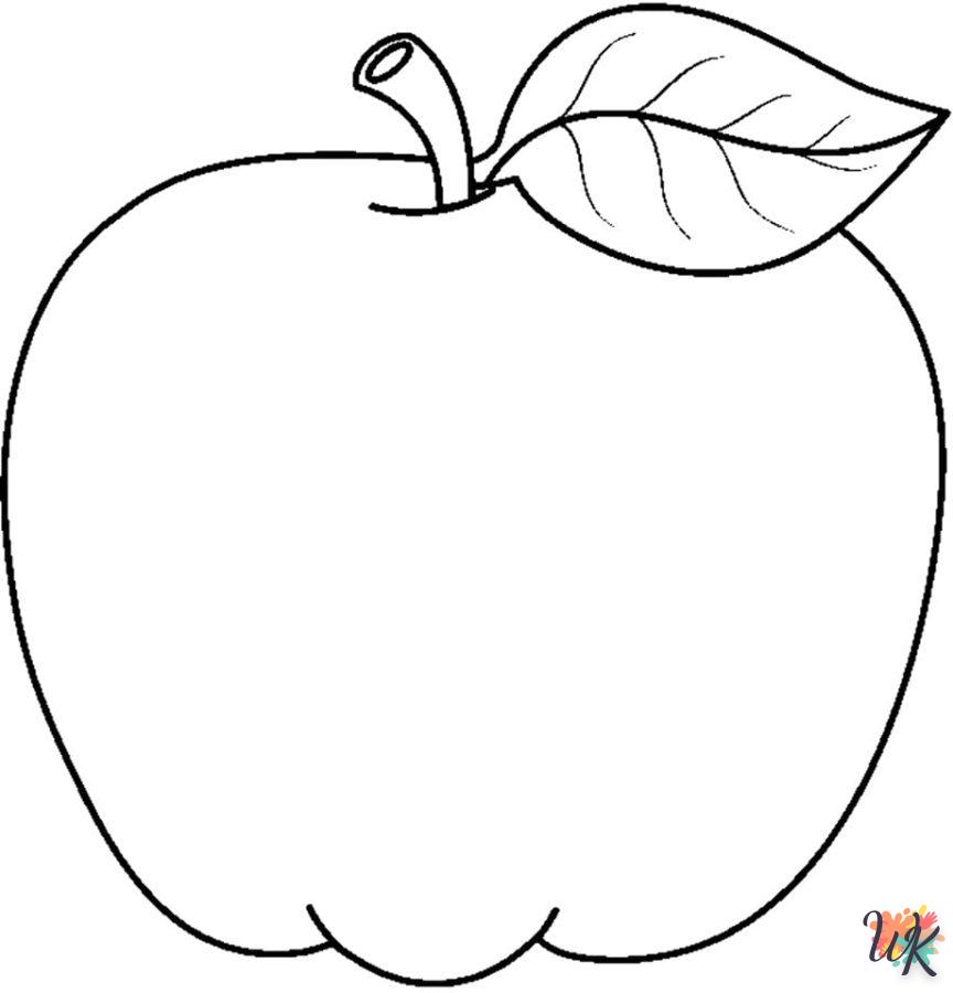 coloriage pomme  a dessiner en ligne