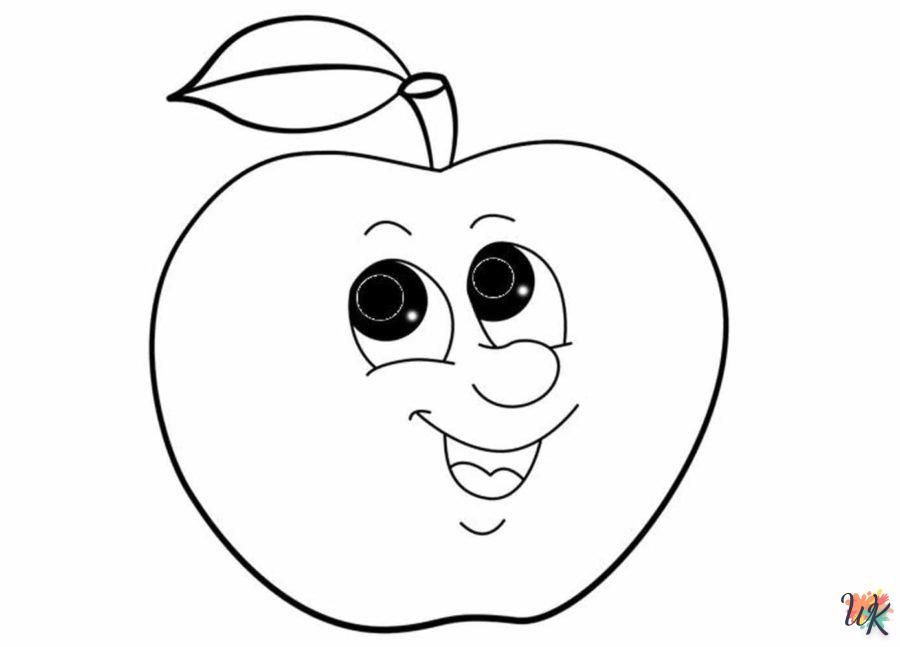 coloriage pomme  d'enfant a imprimer 2