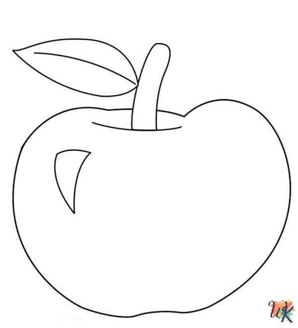 coloriage pomme  bebe animaux a imprimer gratuit