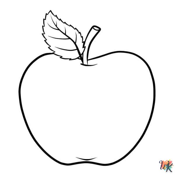 coloriage pomme  educatif pour enfant