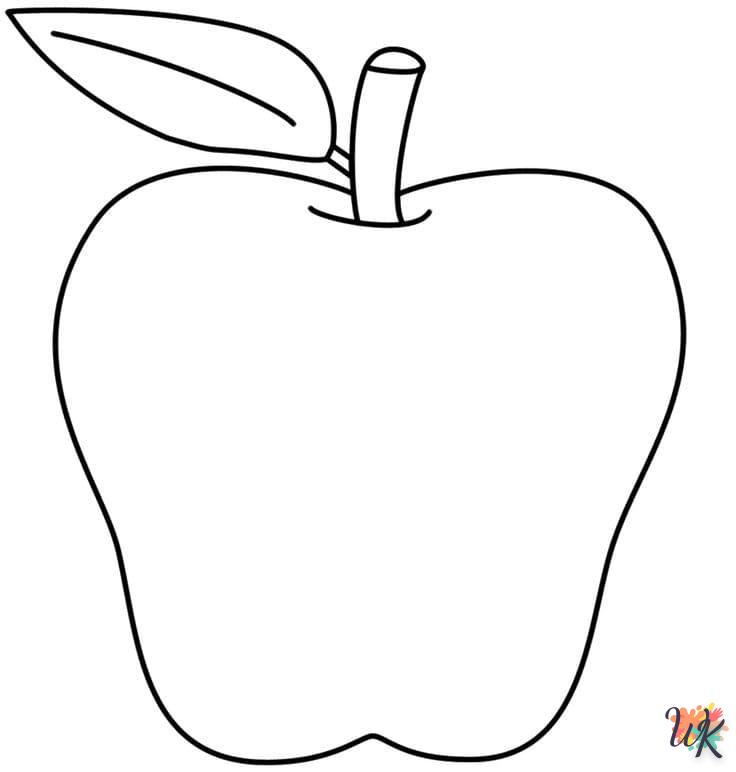 imprimer coloriage pomme  gratuit