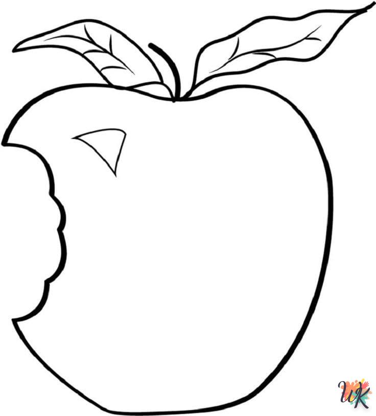 coloriage pomme  à imprimer gratuitement