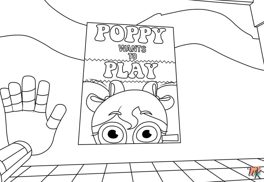 coloriage Poppy Playtime  de noël gratuit à imprimer en ligne