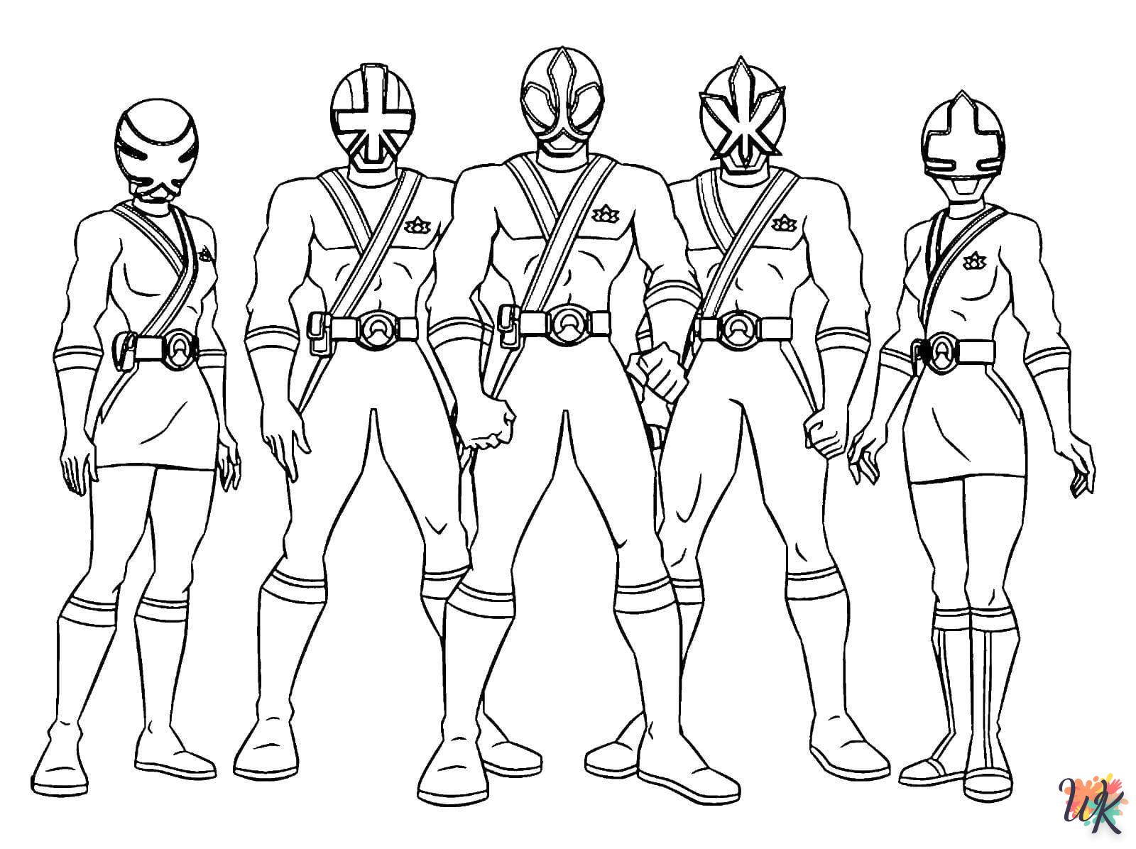 coloriage Power Rangers  à imprimer pour enfant de 2 ans 1