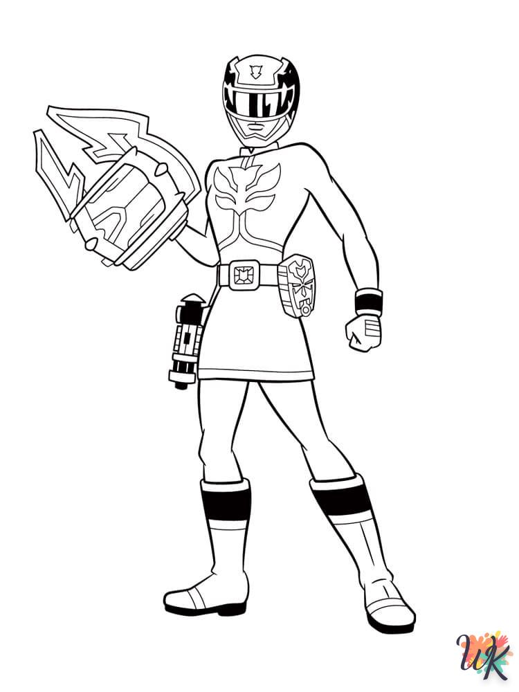 coloriage Power Rangers  à imprimer gratuitement pdf 1