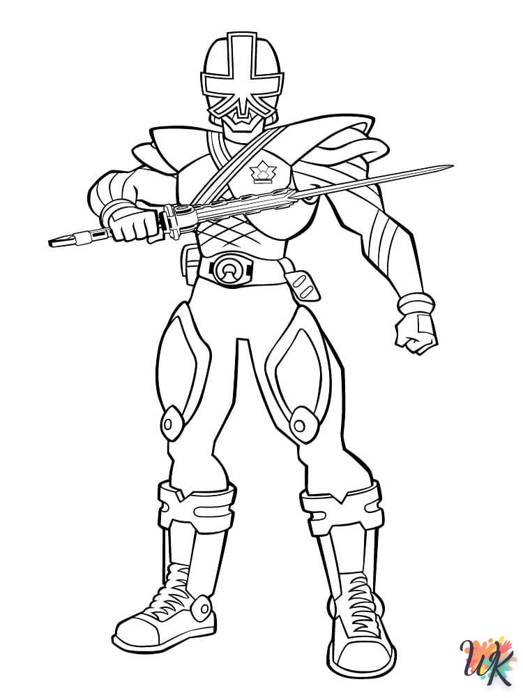 coloriage Power Rangers  à imprimer gratuitement 1