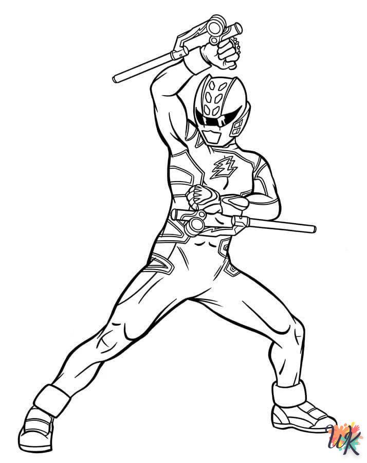 image pour coloriage Power Rangers  enfant