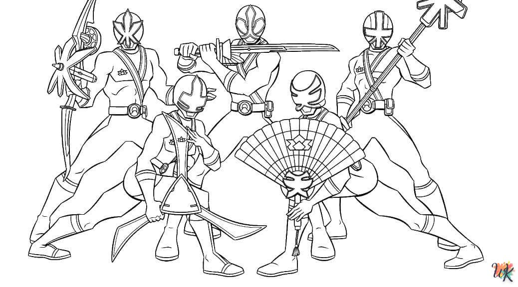 coloriage Power Rangers  à colorier en ligne gratuit 1