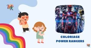 Coloriage Power Rangers super-héros célèbres pour enfants