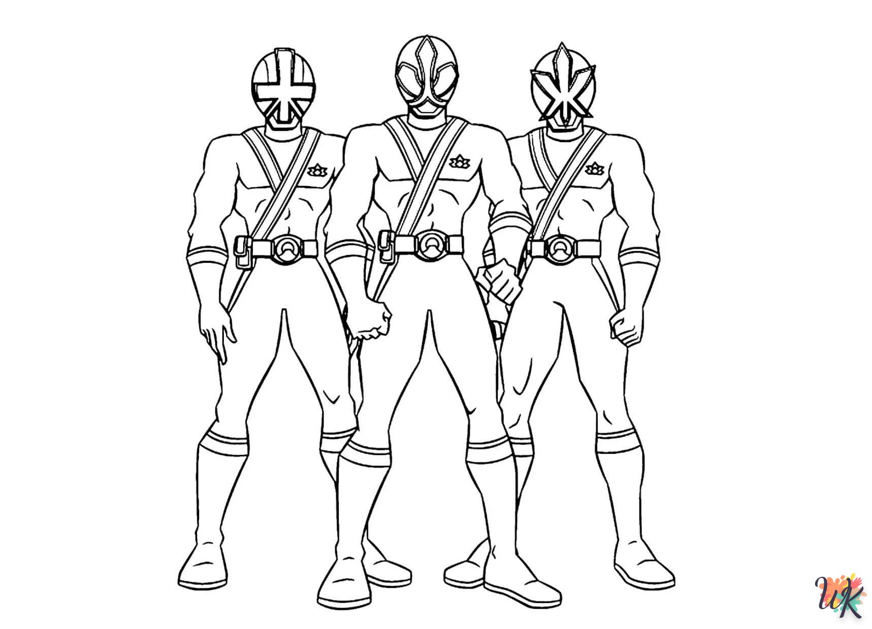 image de coloriage Power Rangers  pour enfant 2