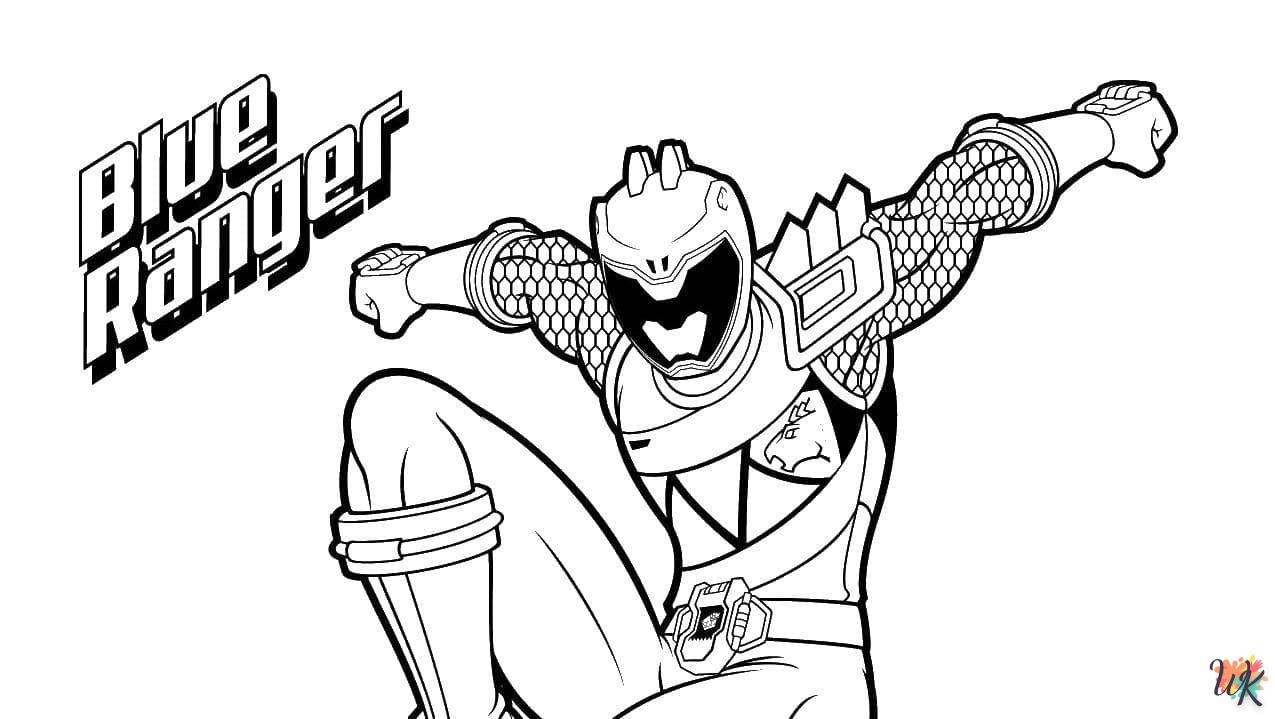 coloriage Power Rangers  enfant 6 ans à imprimer