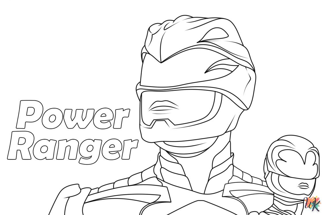 coloriage Power Rangers  dinosaures en ligne gratuit à imprimer 1