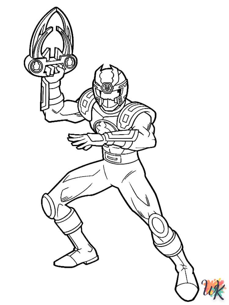 coloriage Power Rangers  à imprimer pour enfant de 2 ans