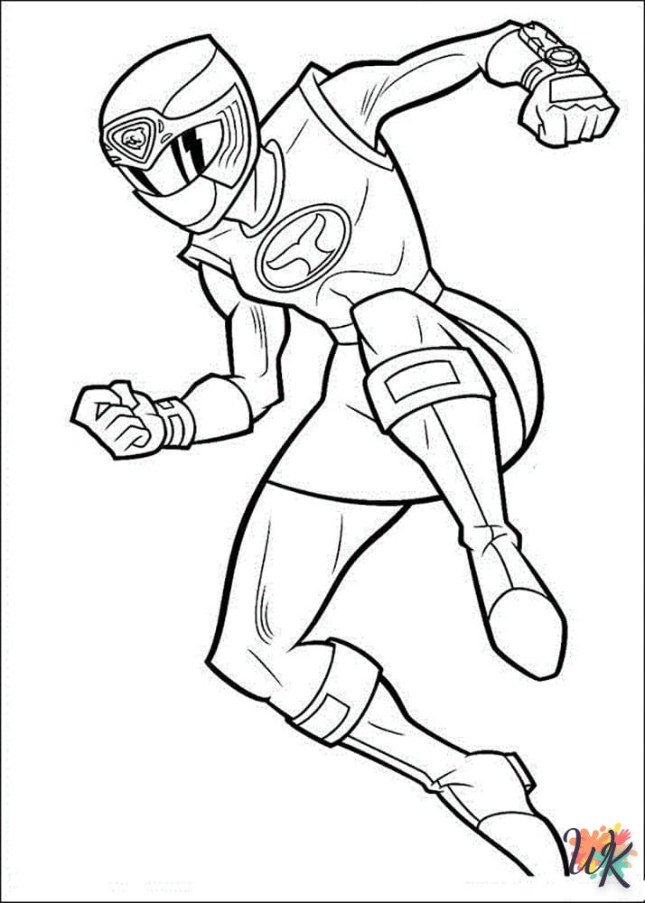 coloriage Power Rangers  a imprimer pour enfant de 4 ans