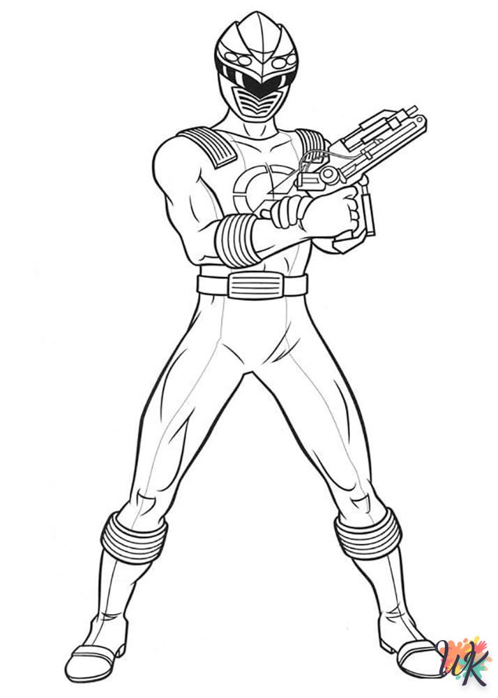 coloriage Power Rangers  et découpage à imprimer