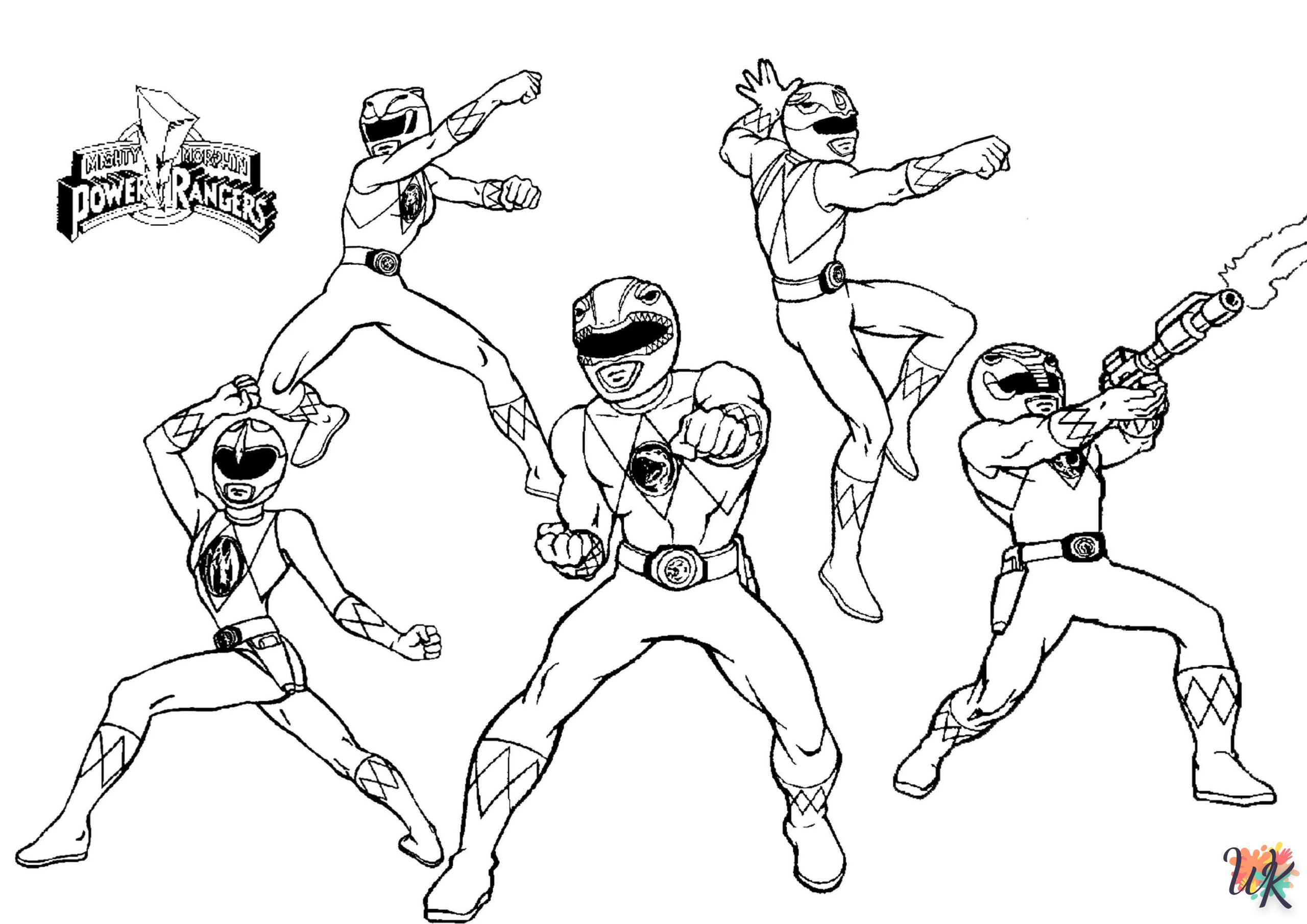 coloriage Power Rangers  a colorier en ligne gratuitement 1