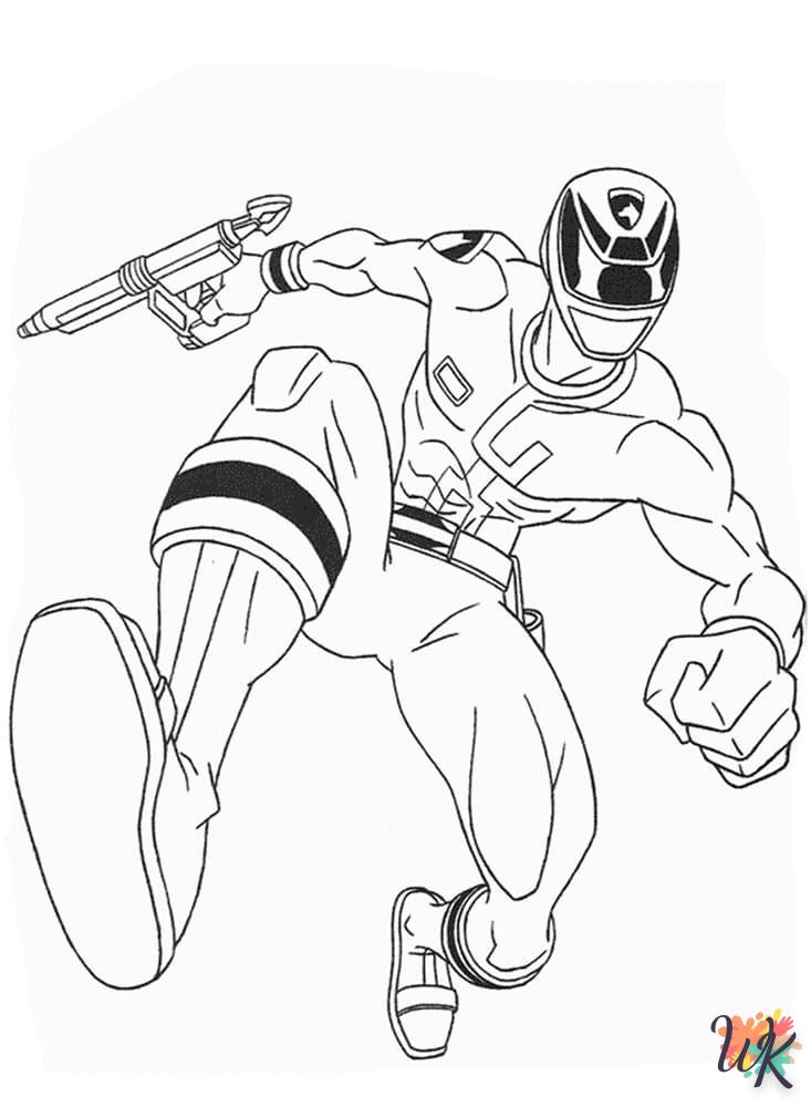 image de coloriage Power Rangers  pour enfant