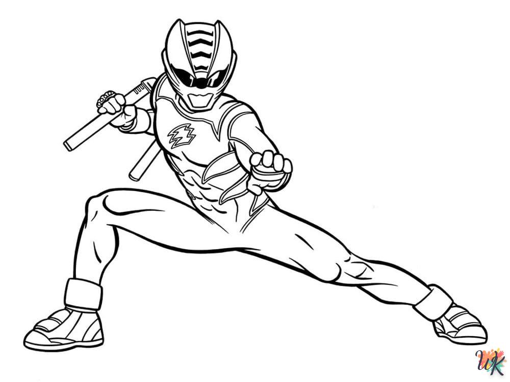 coloriage Power Rangers  magique à faire en ligne