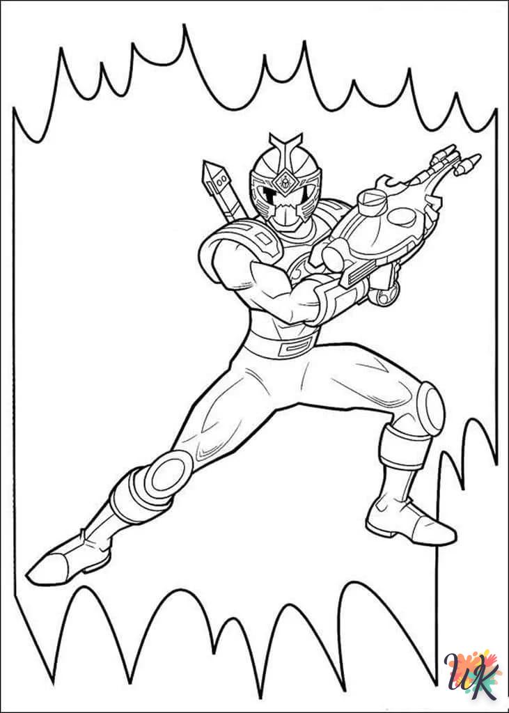 coloriage Power Rangers  a imprimer enfant 5 ans