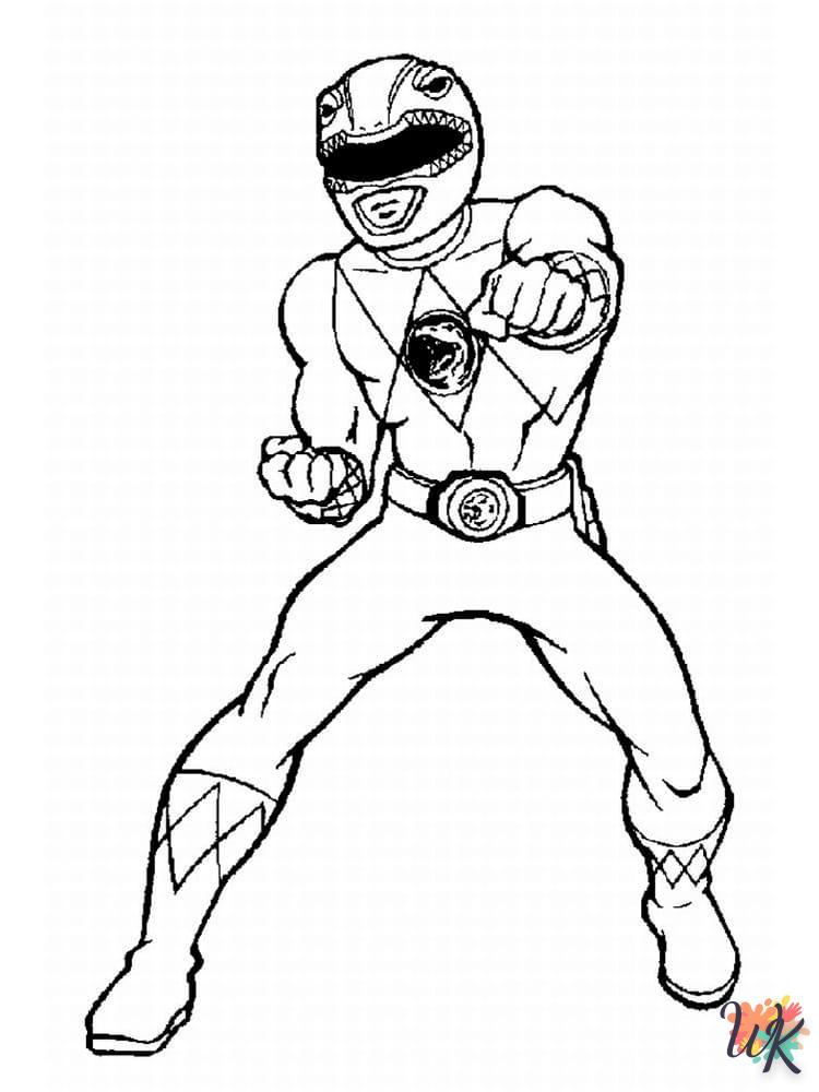 coloriage Power Rangers  enfant à imprimer pdf