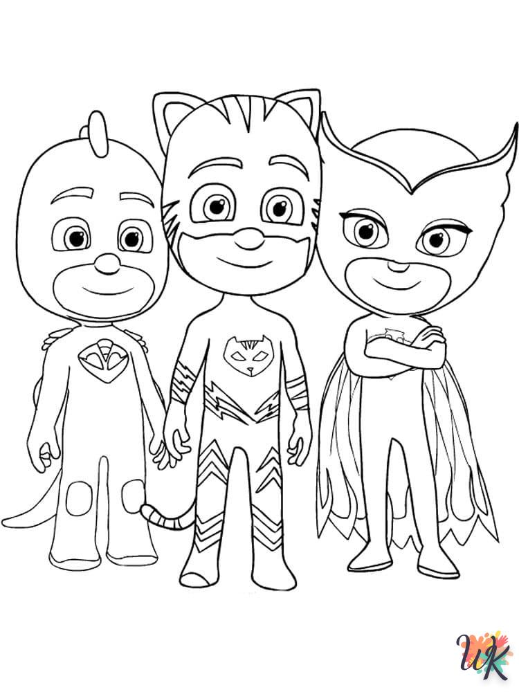 coloriage Pyjamasques  educatif pour enfant