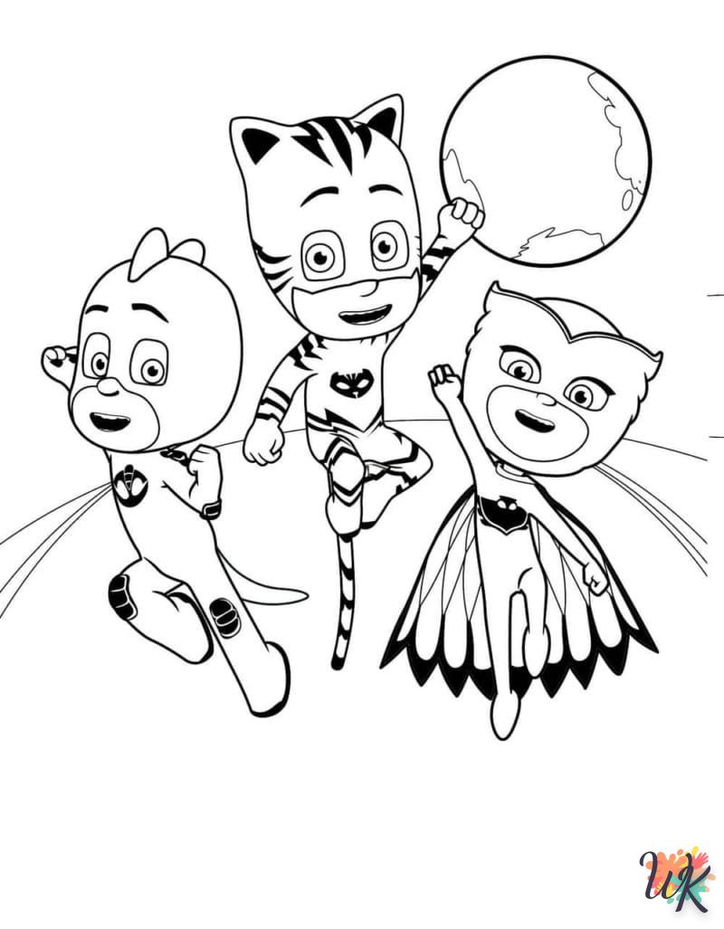 coloriage Pyjamasques  enfant 4 ans a imprimer