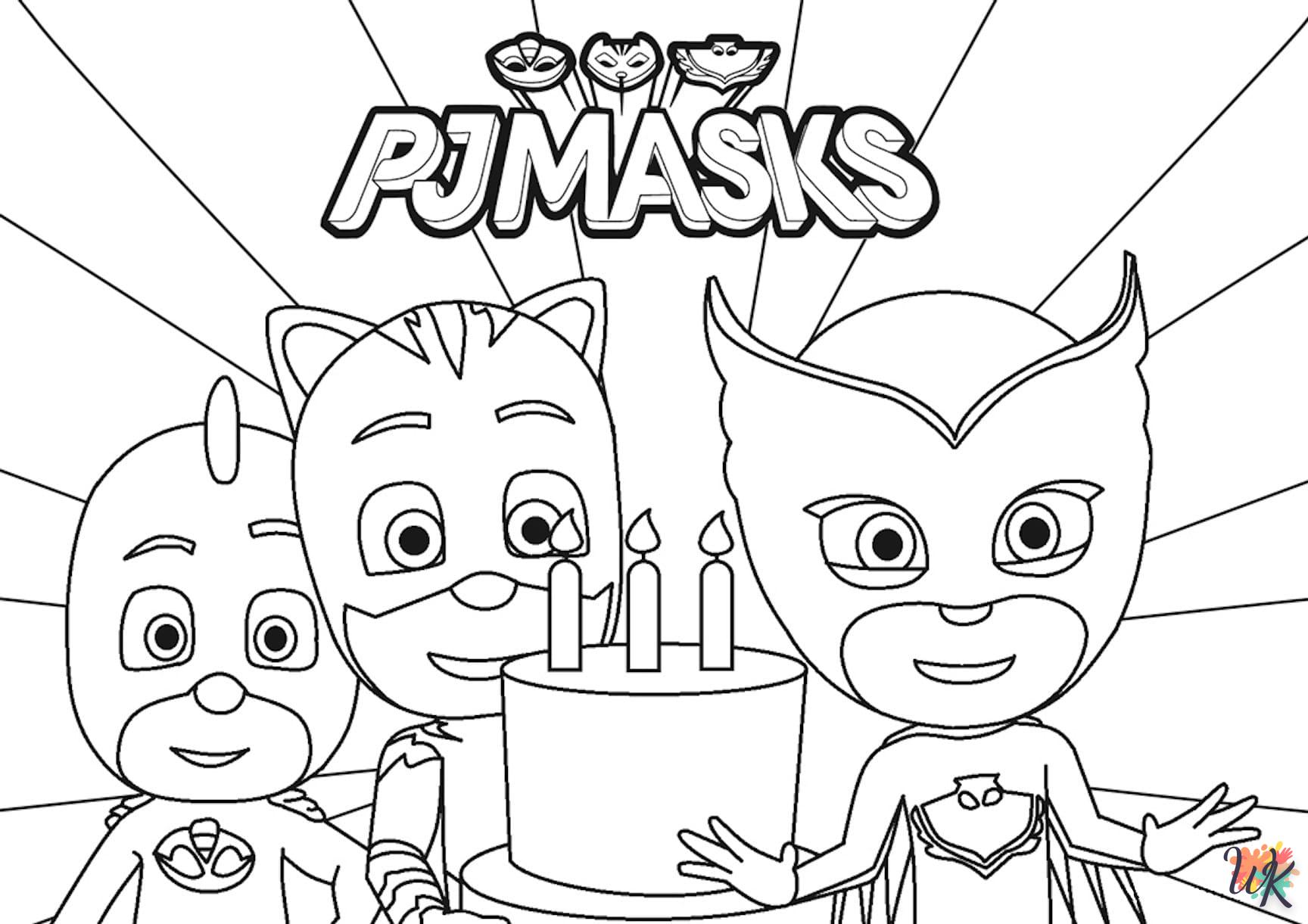 coloriage Pyjamasques  à imprimer pour enfant de 2 ans