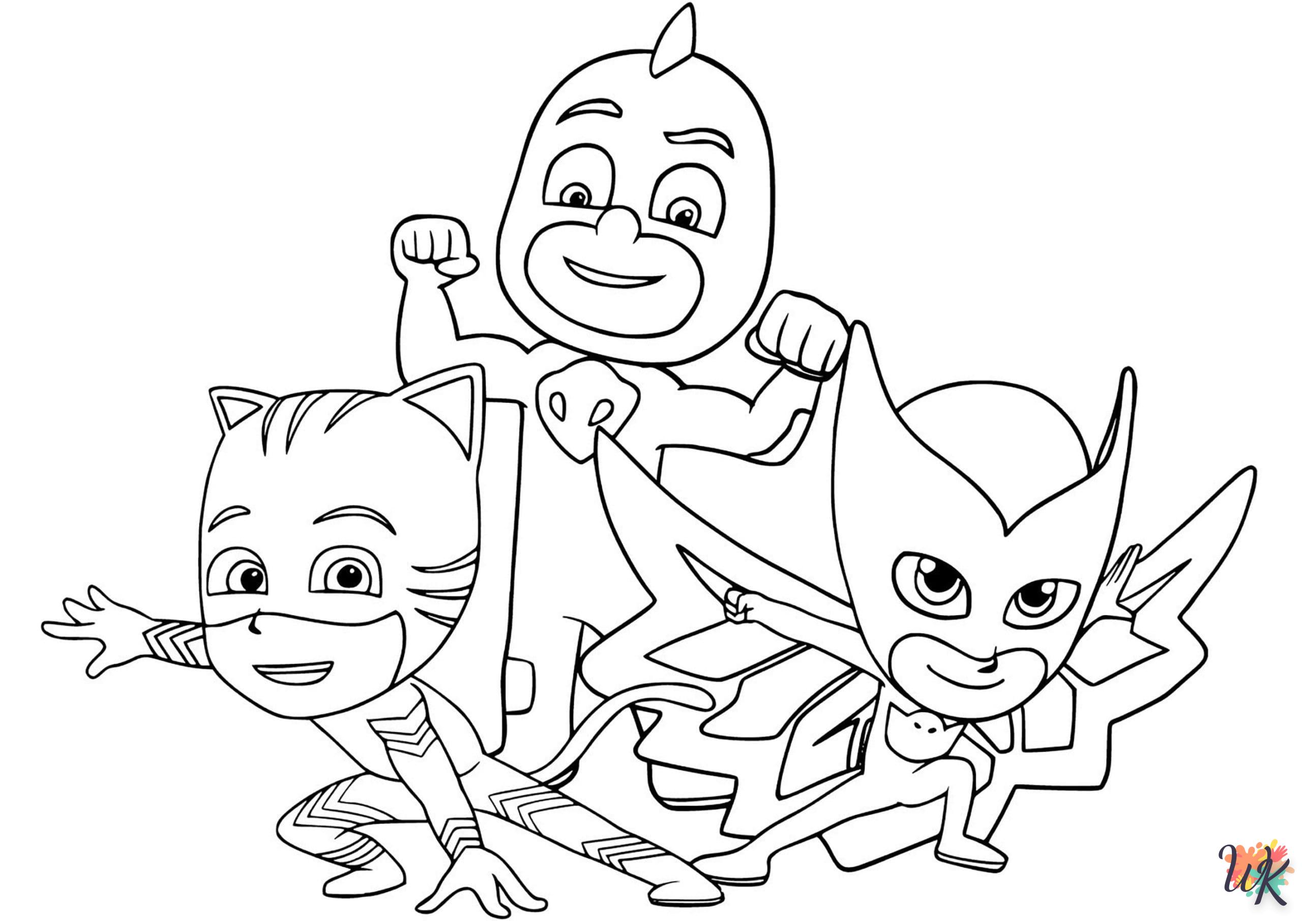 coloriage Pyjamasques  à imprimer pour enfant de 10 ans