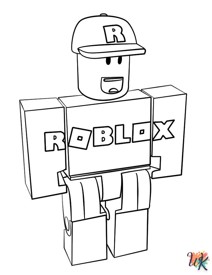 coloriage Roblox  à numéro adulte en ligne gratuit 1