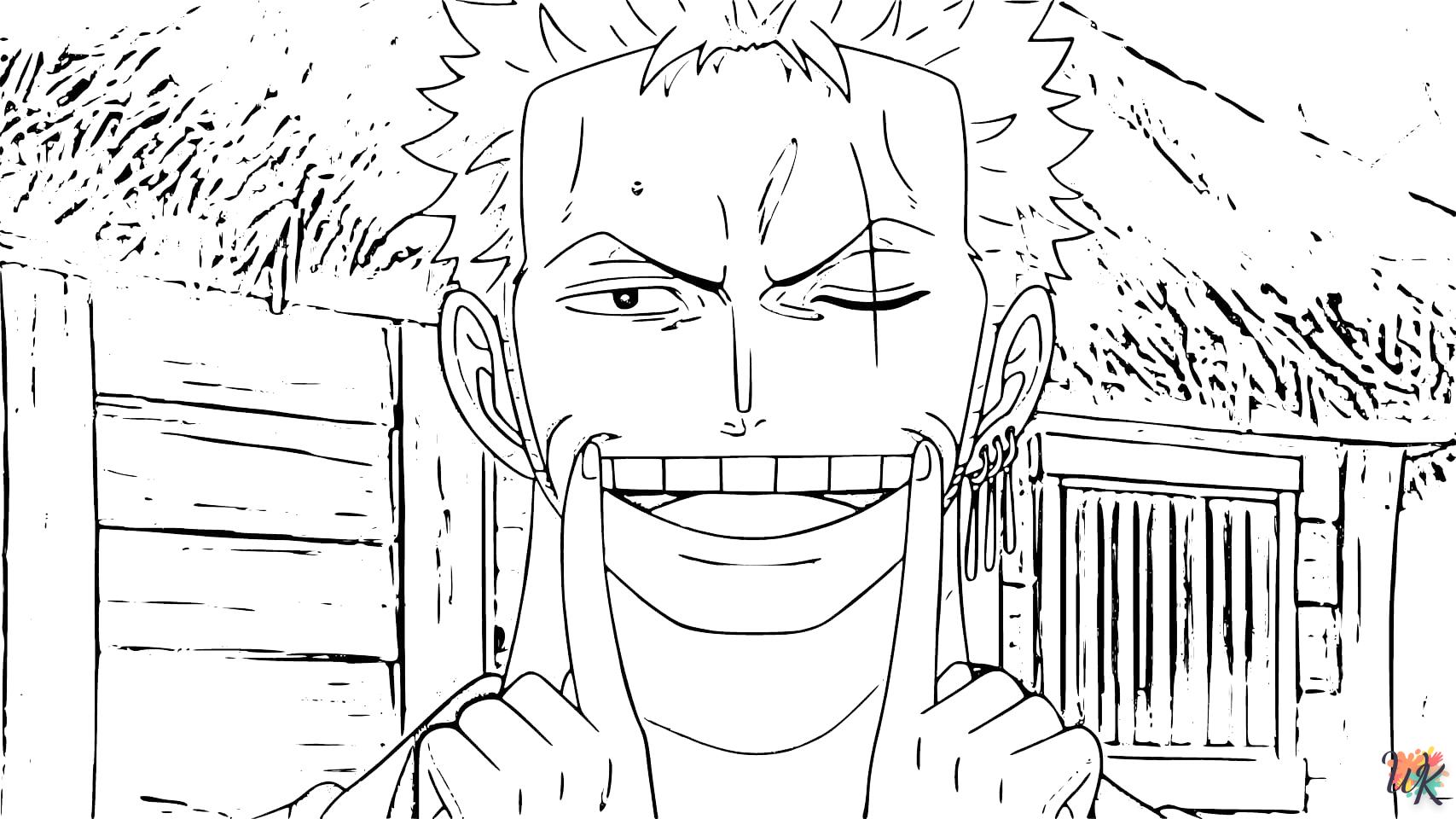 coloriage Roronoa Zoro  enfant à imprimer pdf