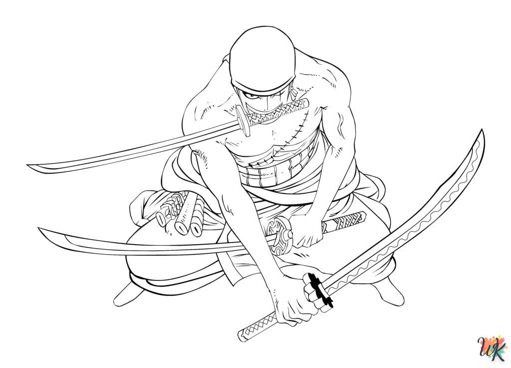 coloriage Roronoa Zoro  à imprimer pour enfant de 6 ans 1