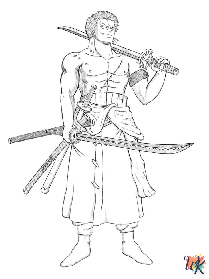 coloriage Roronoa Zoro  enfant 2 ans a imprimer