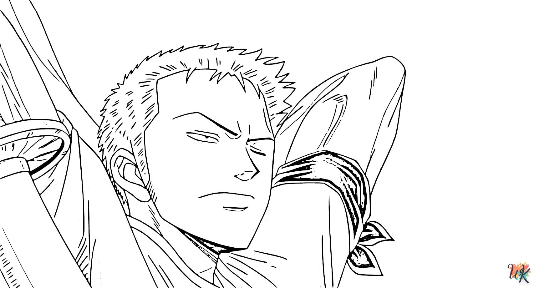 coloriage Roronoa Zoro  à imprimer pour enfant de 4 ans 1