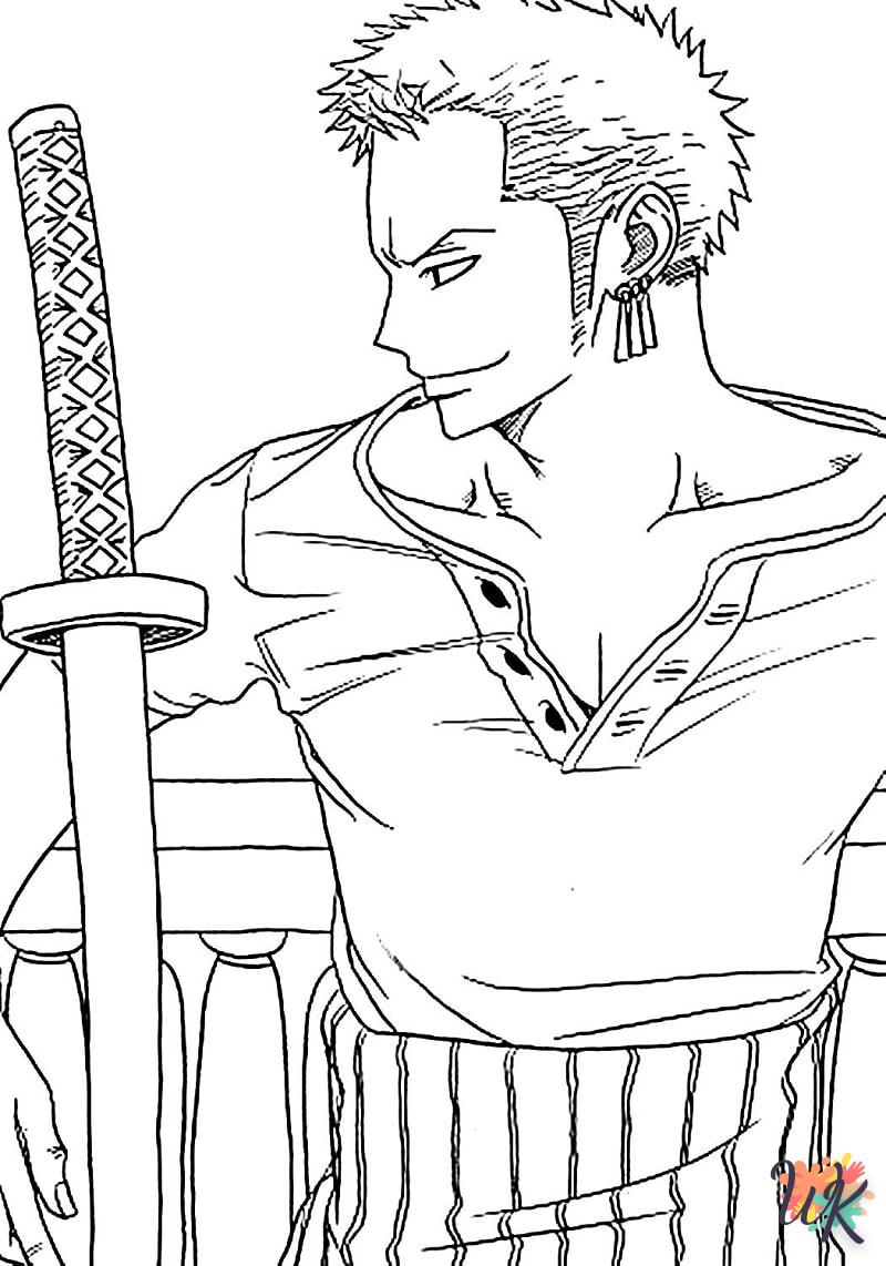 coloriage Roronoa Zoro  sonic en ligne gratuit à imprimer