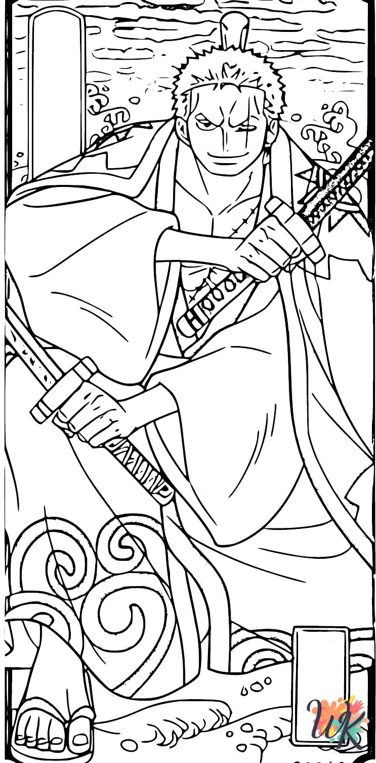 coloriage Roronoa Zoro  à imprimer pour enfant de 2 ans 1