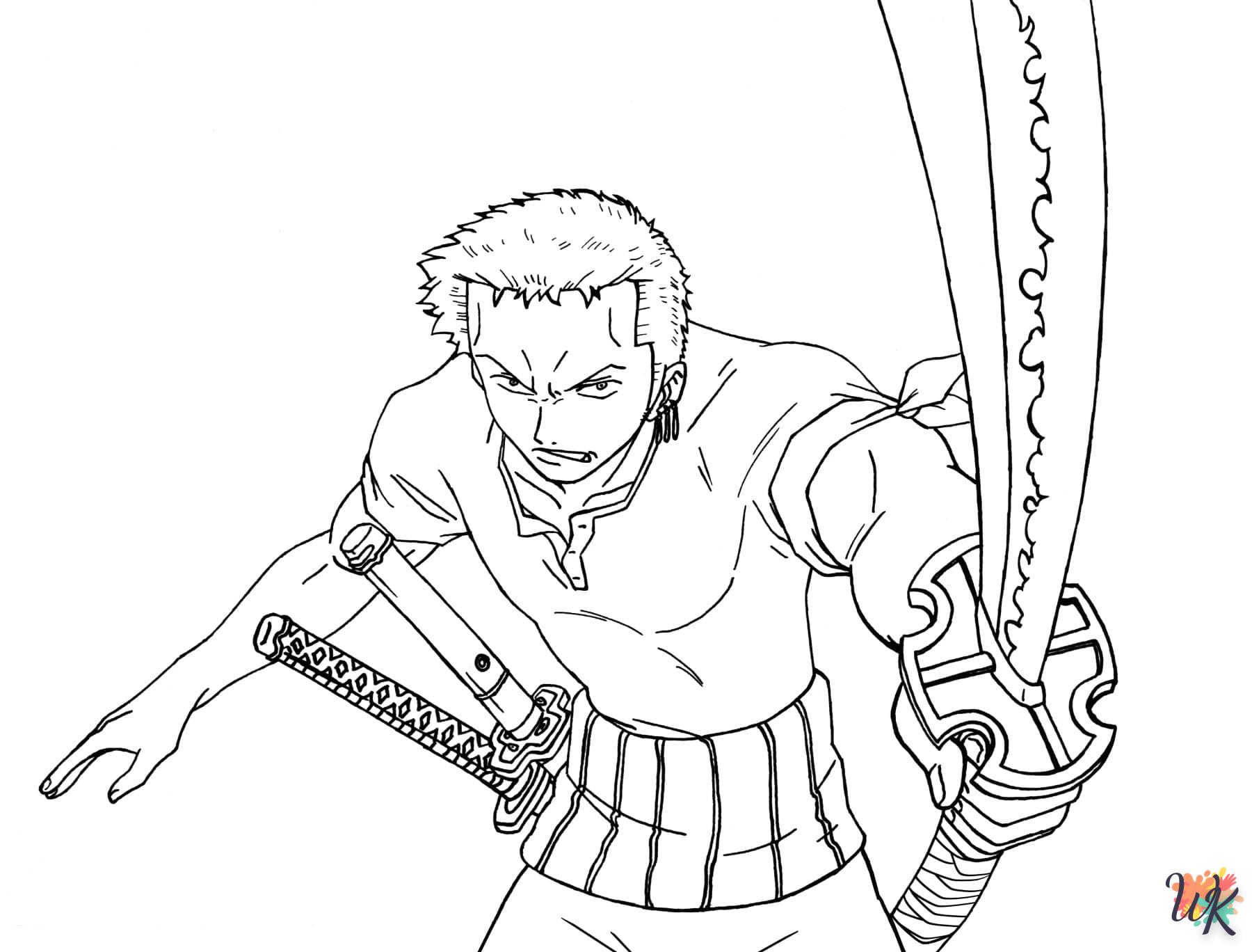 coloriage Roronoa Zoro  à imprimer gratuitement pdf 1