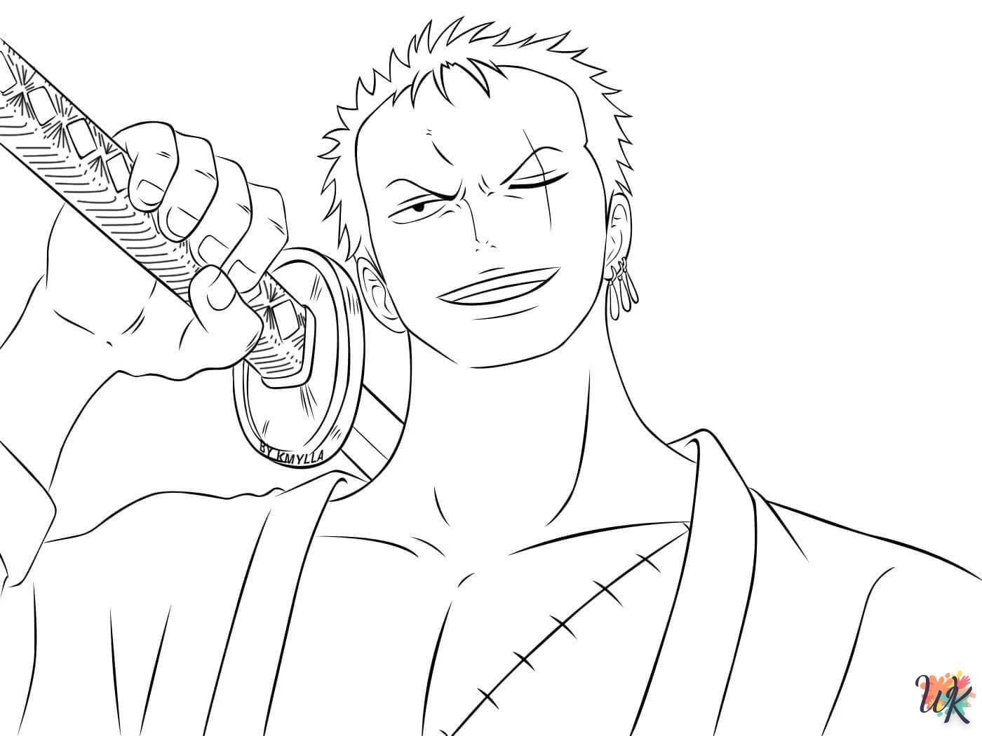 coloriage Roronoa Zoro  à imprimer pour enfant de 2 ans