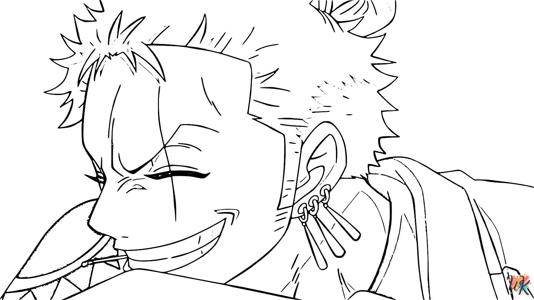 coloriage Roronoa Zoro  pour enfant de 2 ans